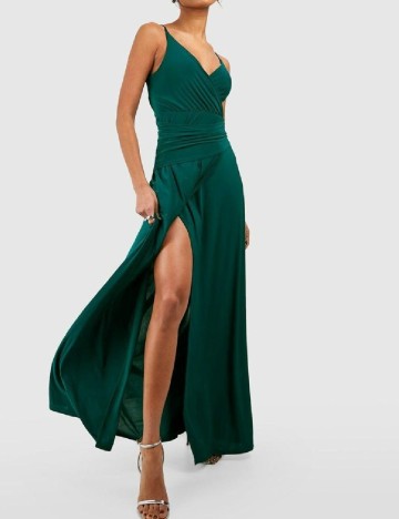 Rochie lunga Boohoo, verde