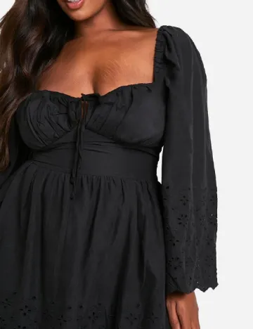 Rochie scurta Boohoo Plus Size, negru