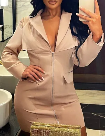 Rochie scurta SHEIN, crem