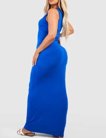 Rochie lunga Boohoo Plus Size, albastru