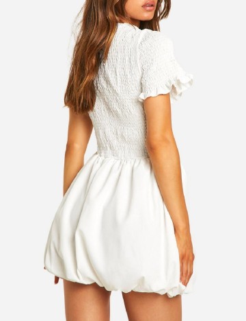 Rochie scurta Boohoo, alb