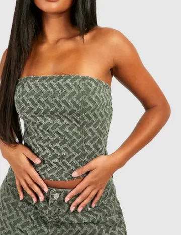 Top Boohoo, verde
