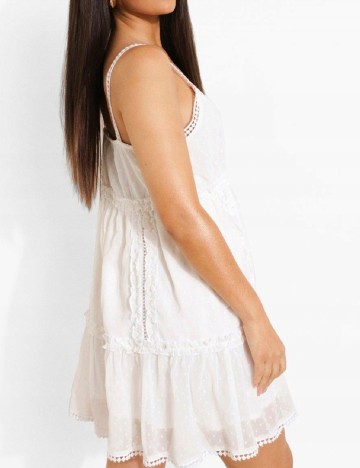 Rochie scurta Boohoo, alb