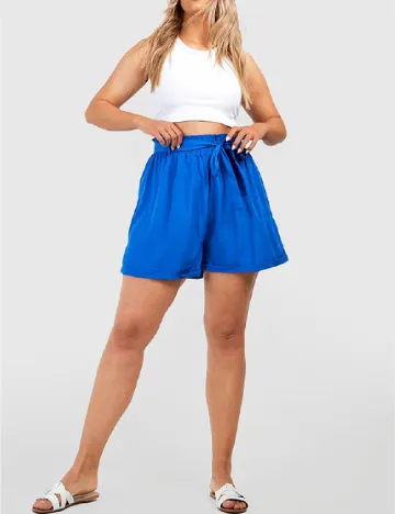Pantaloni scurti Boohoo Plus Size, albastru