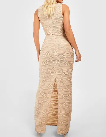 Rochie lunga Boohoo, crem