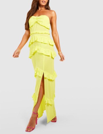 Rochie lunga Boohoo, galben