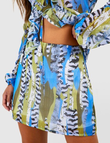 Fusta Boohoo, mix culori