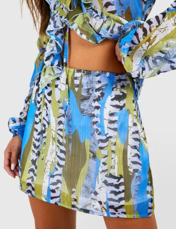 Fusta Boohoo, mix culori