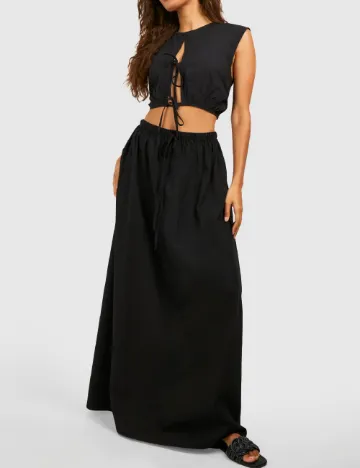Top Boohoo, negru