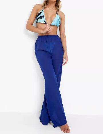 Pantaloni de plaja Boohoo, albastru