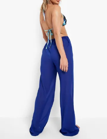Pantaloni de plaja Boohoo, albastru