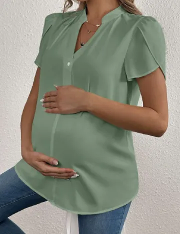 Bluza SHEIN Maternity, verde