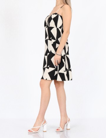 Rochie scurta Only, alb/negru