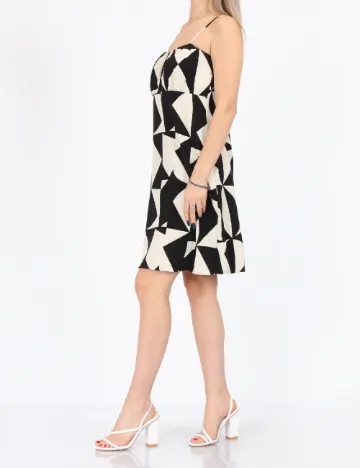 Rochie scurta Only, alb/negru