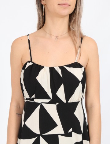 Rochie scurta Only, alb/negru