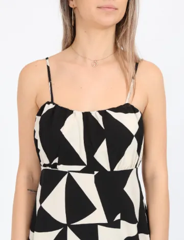 Rochie scurta Only, alb/negru