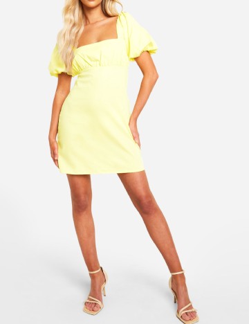 Rochie scurta Boohoo, galben