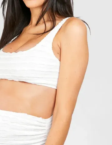 Costum de baie Boohoo maternity, alb