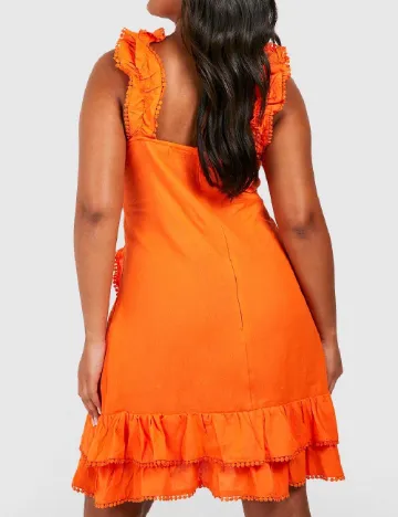 Rochie scurta Boohoo Plus Size, portocaliu