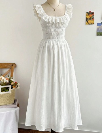 Rochie medie SHEIN, alb
