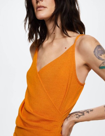 Rochie medie Mango, portocaliu