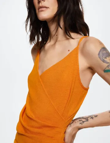 Rochie medie Mango, portocaliu