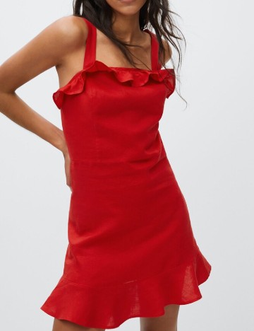 Rochie scurta Mango, rosu