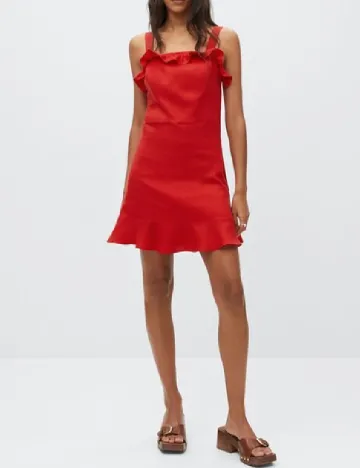 Rochie scurta Mango, rosu Rosu