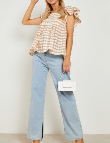 Bluza Boohoo, maro deschis