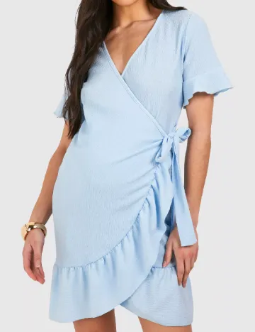 Rochie scurta Boohoo maternity, bleu