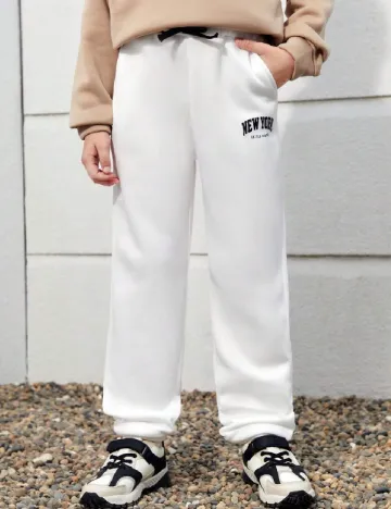 Pantaloni Shein Kids, alb