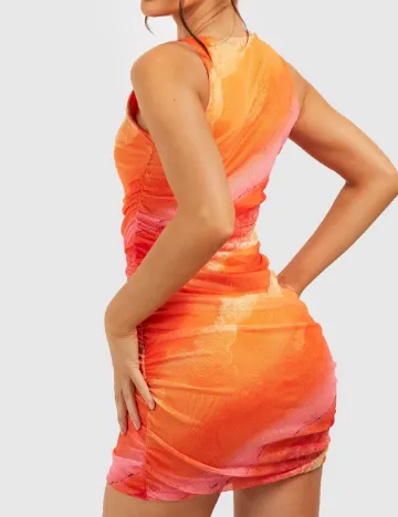 Rochie scurta Boohoo, portocaliu