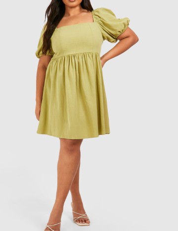 Rochie scurta Boohoo Plus Size, verde