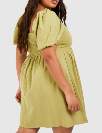 Rochie scurta Boohoo Plus Size, verde