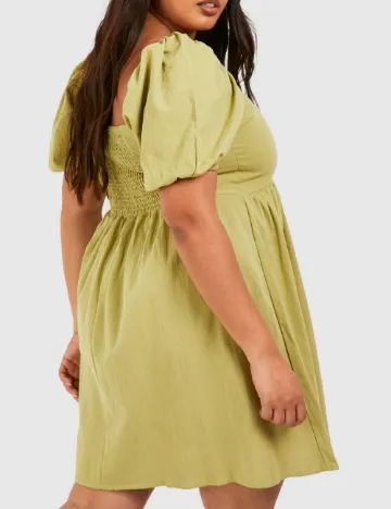 Rochie scurta Boohoo Plus Size, verde