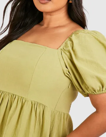 Rochie scurta Boohoo Plus Size, verde