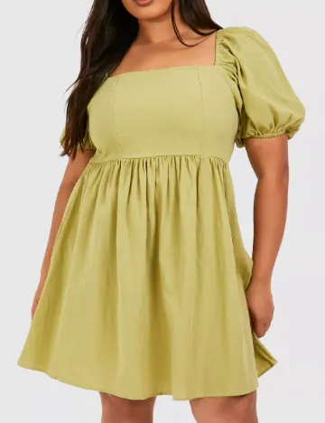 Rochie scurta Boohoo Plus Size, verde