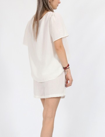 Fusta pantalon Vero Moda, alb