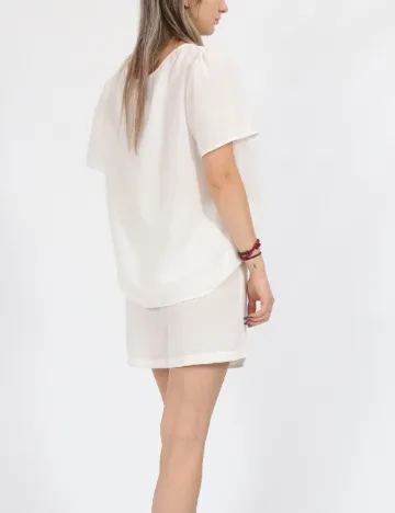 Fusta pantalon Vero Moda, alb