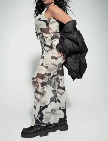 Rochie lunga Boohoo, floral