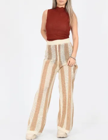 Pantaloni Noisy May, crem