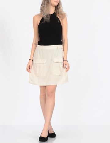 Fusta Vero Moda, crem
