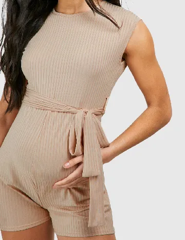 Salopeta Boohoo maternity, crem