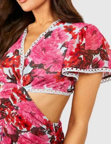 Rochie medie Boohoo, roz