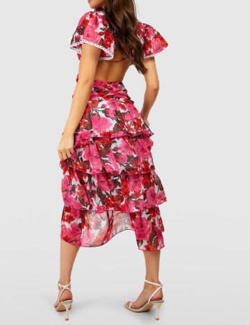 Rochie medie Boohoo, roz