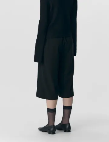 Pantaloni trei sferturi Object, negru