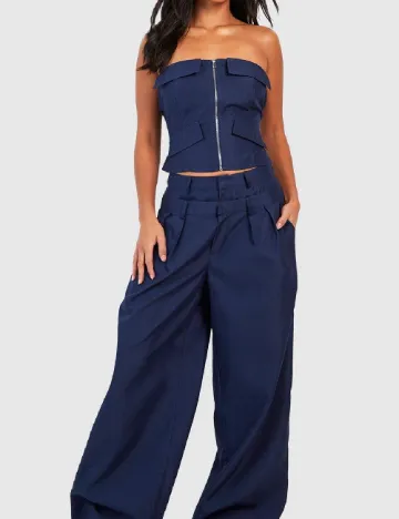 Top Boohoo, bleumarin