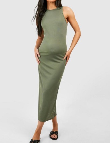 Rochie lunga Boohoo maternity, verde