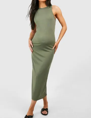 Rochie lunga Boohoo maternity, verde