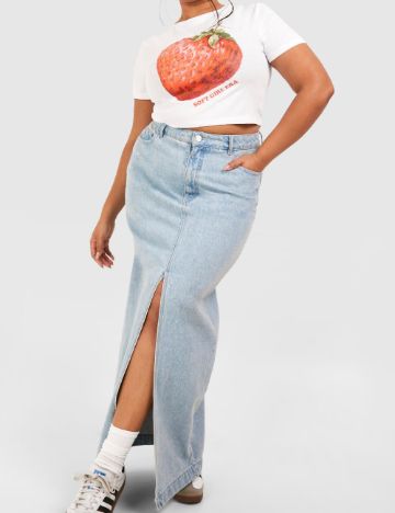 Top Boohoo Plus Size, alb